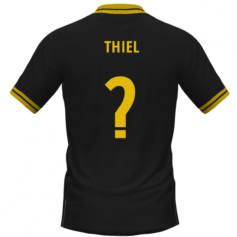 Danxen Dámské David Thiel #0 Černá Žlutá Daleko Hráčské Dresy 2025/26 Dres