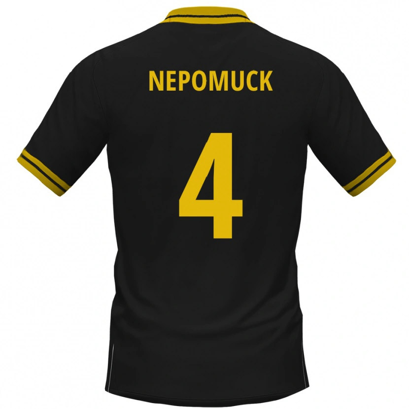 Danxen Dámské Simon Nepomuck #4 Černá Žlutá Daleko Hráčské Dresy 2025/26 Dres