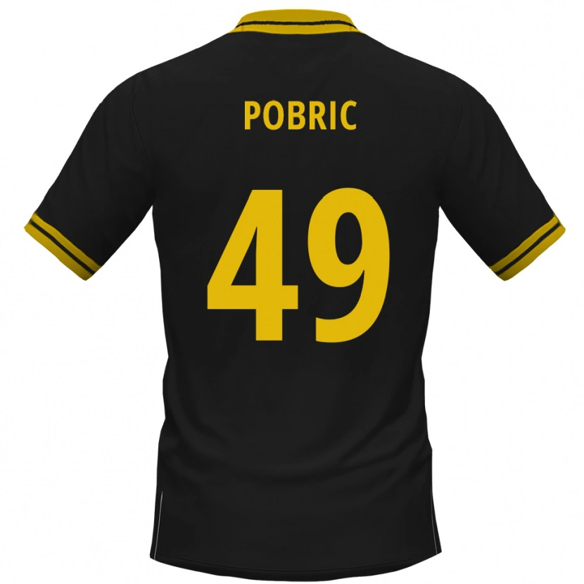 Danxen Dámské Mika Pobric #49 Černá Žlutá Daleko Hráčské Dresy 2025/26 Dres