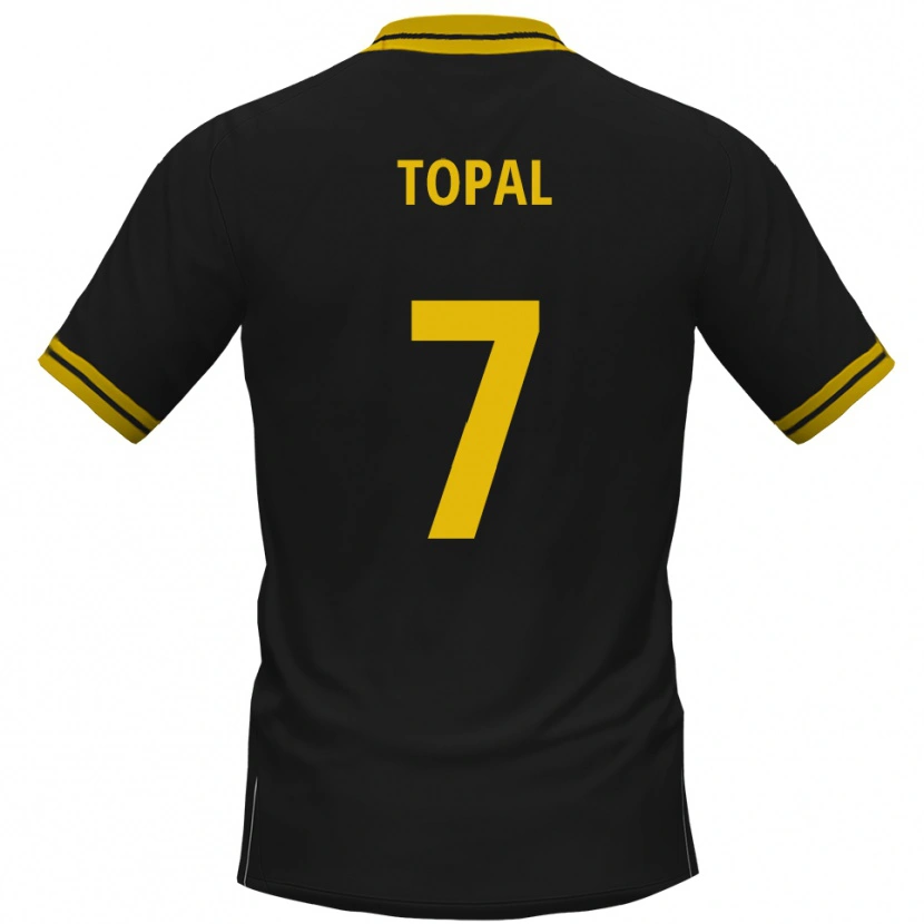 Danxen Dámské Sidar Topal #7 Černá Žlutá Daleko Hráčské Dresy 2025/26 Dres