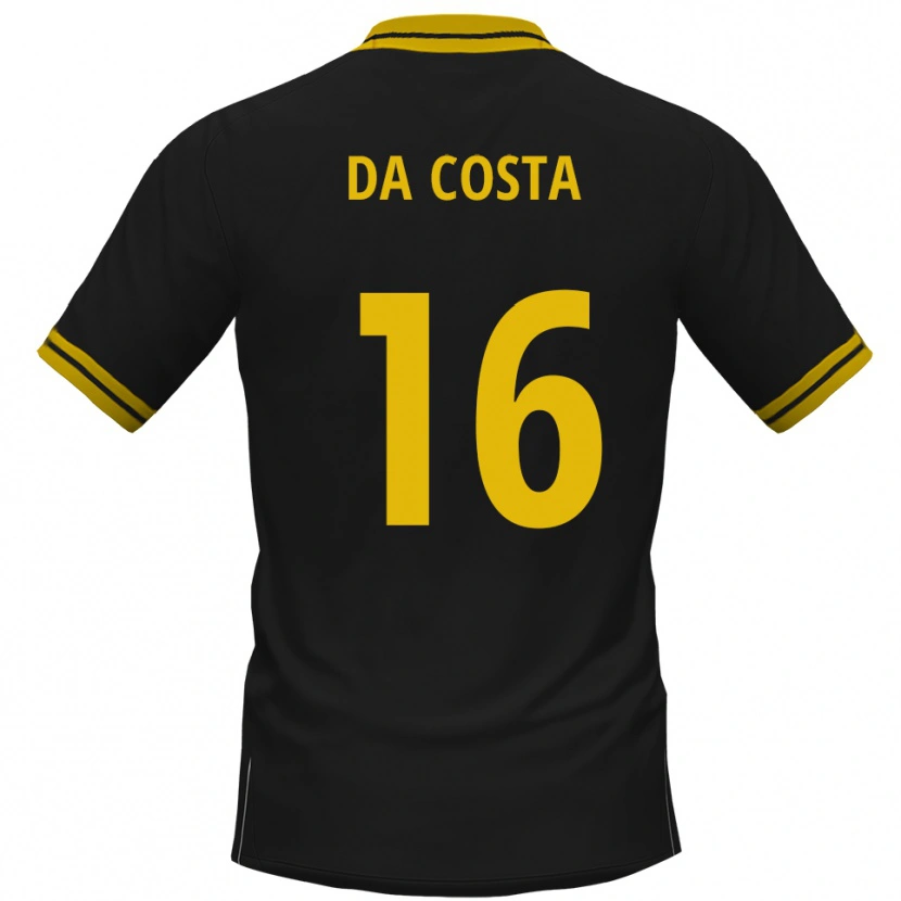Danxen Dámské Fabricio Sylva Da Costa #16 Černá Žlutá Daleko Hráčské Dresy 2025/26 Dres