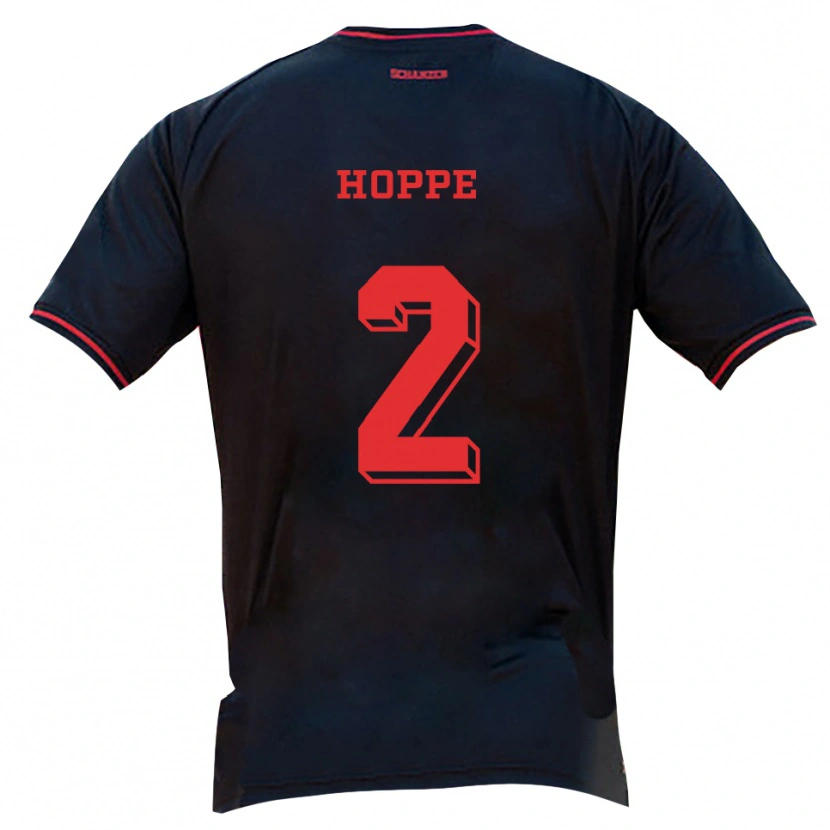 Danxen Dámské Mattis Hoppe #2 Černá Červená Bílá Daleko Hráčské Dresy 2025/26 Dres