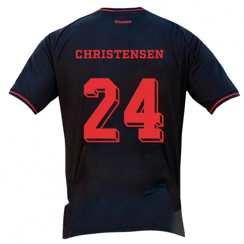 Danxen Dámské Gustav Christensen #24 Černá Červená Bílá Daleko Hráčské Dresy 2025/26 Dres