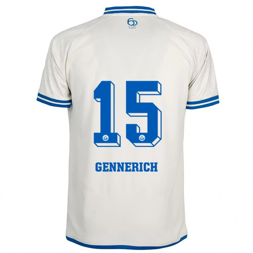 Danxen Dámské Nick Gennerich #15 Bílá Modrá Daleko Hráčské Dresy 2025/26 Dres