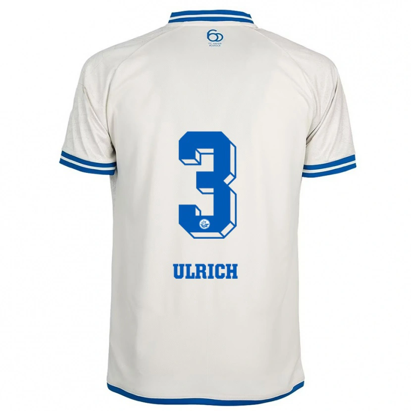 Danxen Dámské Oliver Ulrich #3 Bílá Modrá Daleko Hráčské Dresy 2025/26 Dres