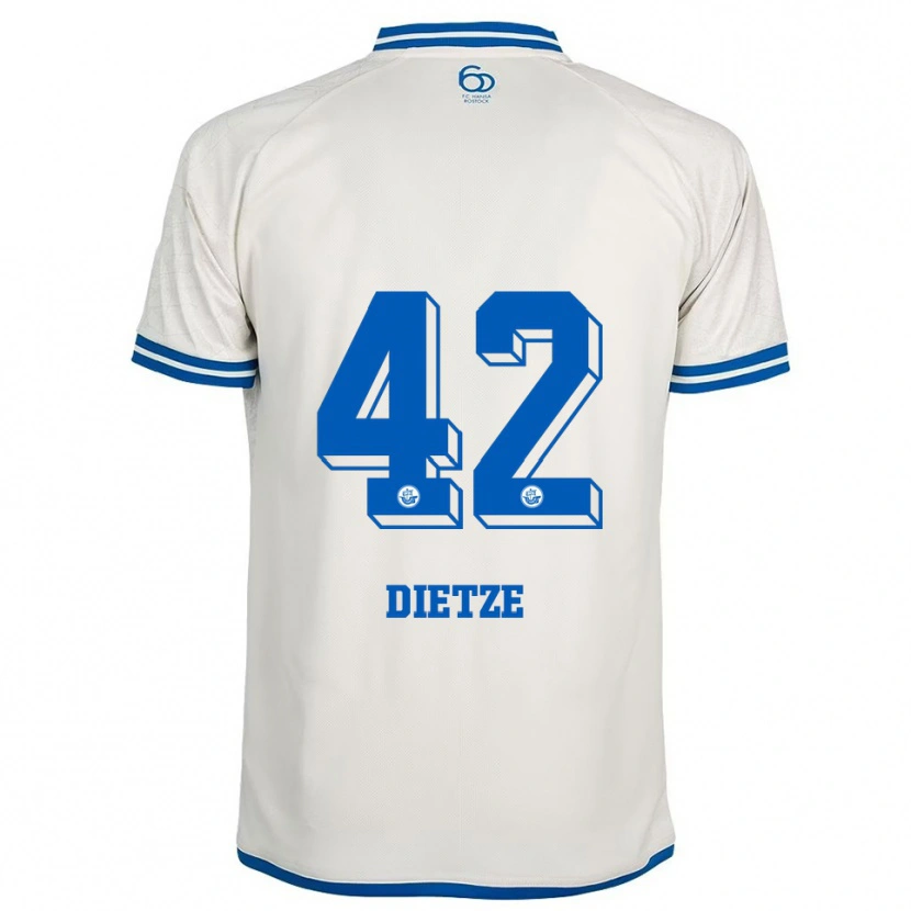 Danxen Dámské Benno Dietze #42 Bílá Modrá Daleko Hráčské Dresy 2025/26 Dres