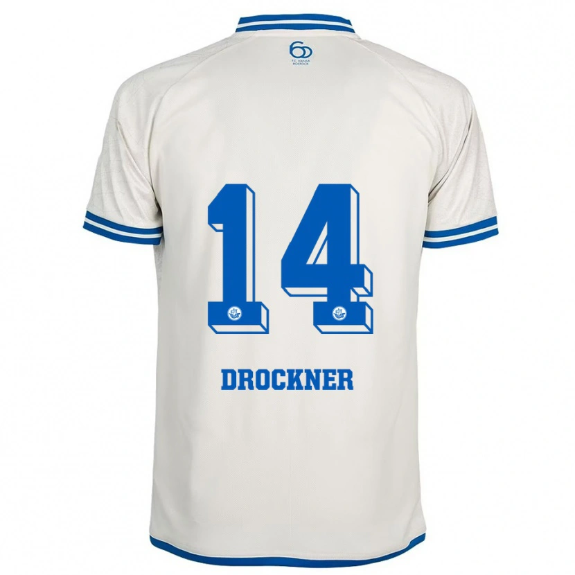 Danxen Dámské Malin Drockner #14 Bílá Modrá Daleko Hráčské Dresy 2025/26 Dres