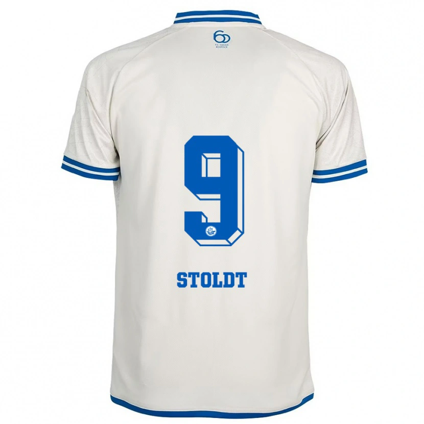 Danxen Dámské Luca Stoldt #9 Bílá Modrá Daleko Hráčské Dresy 2025/26 Dres