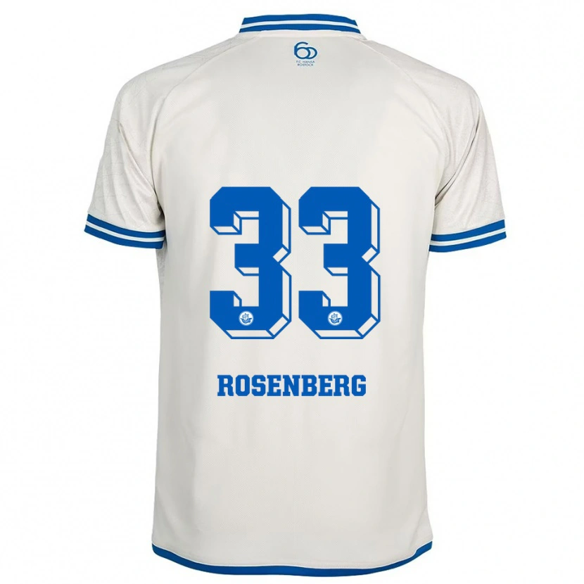 Danxen Dámské Moritz Rosenberg #33 Bílá Modrá Daleko Hráčské Dresy 2025/26 Dres