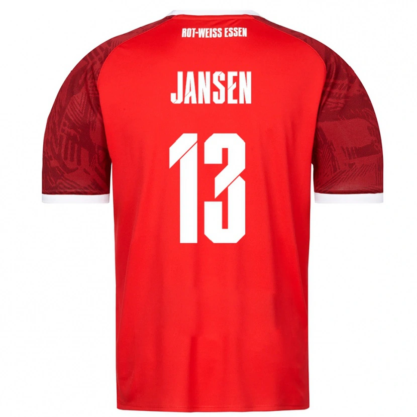 Danxen Dámské Joshua Jansen #13 Červená Vínová Bílá Daleko Hráčské Dresy 2025/26 Dres