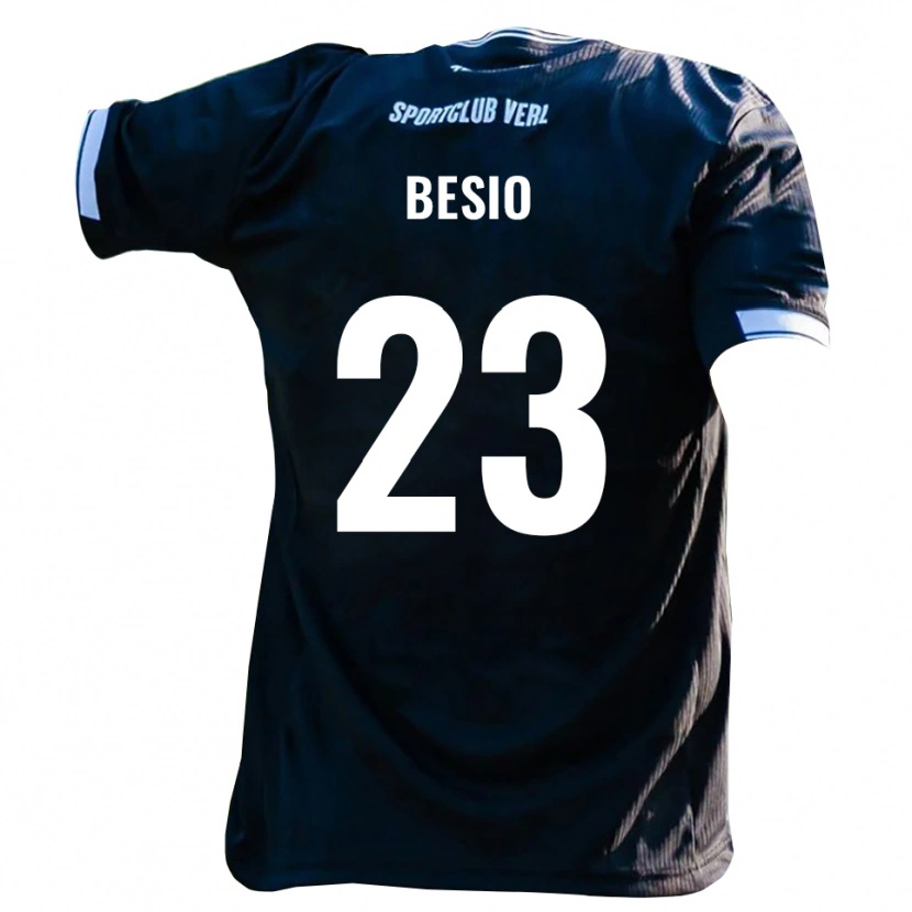 Danxen Dámské Alessio Besio #23 Černá Bílá Daleko Hráčské Dresy 2025/26 Dres