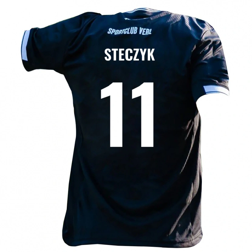 Danxen Dámské Dominik Steczyk #11 Černá Bílá Daleko Hráčské Dresy 2025/26 Dres