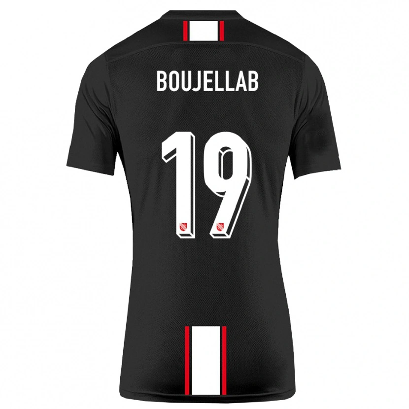 Danxen Dámské Nassim Boujellab #19 Černá Bílá Daleko Hráčské Dresy 2025/26 Dres