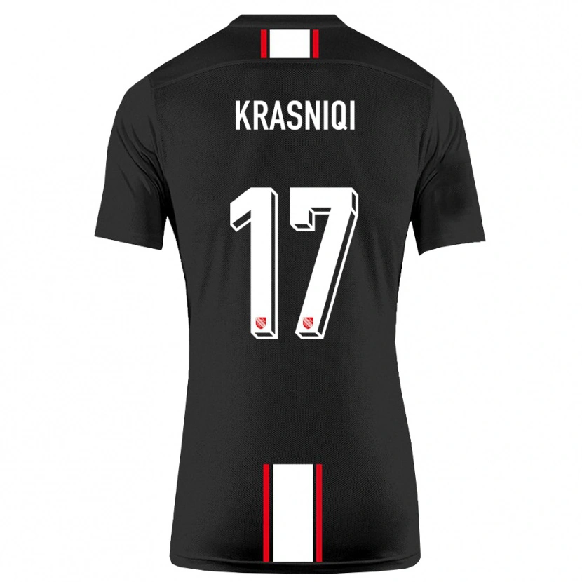Danxen Dámské Ermal Krasniqi #17 Černá Bílá Daleko Hráčské Dresy 2025/26 Dres