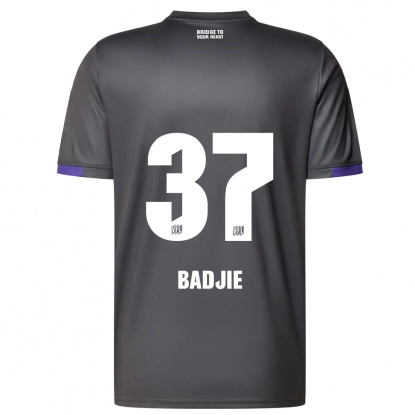 Danxen Dámské Ismail Badjie #37 Šedá Fialová Daleko Hráčské Dresy 2025/26 Dres