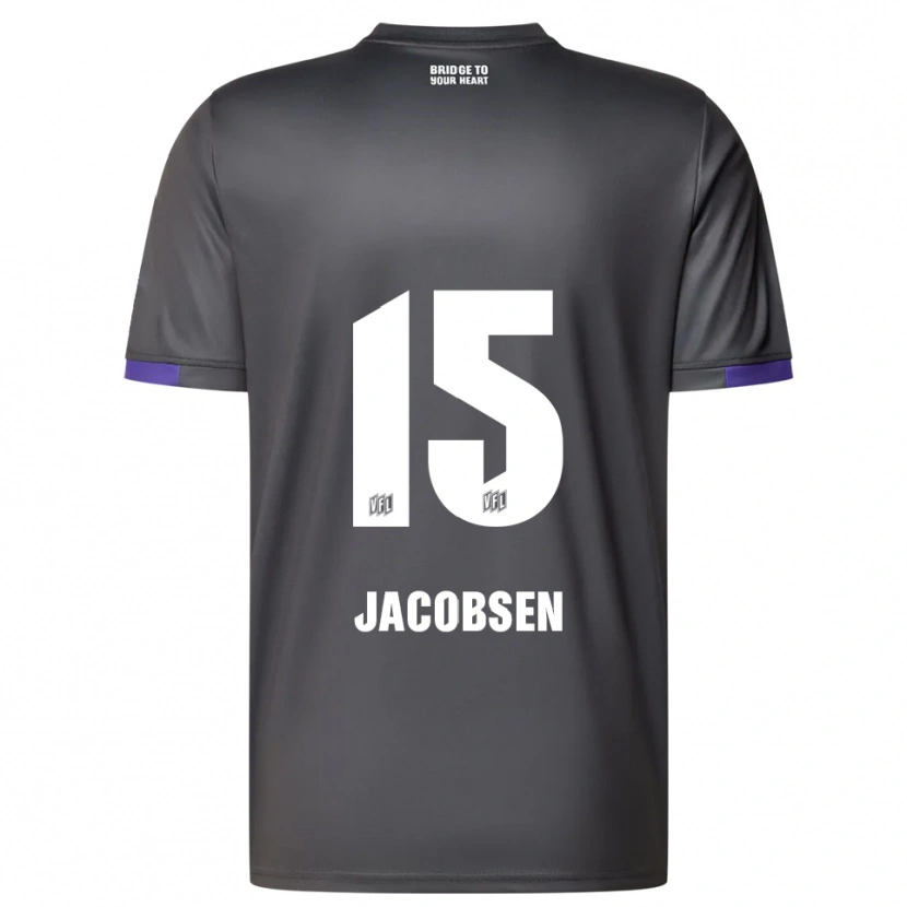 Danxen Dámské Bjarke Jacobsen #15 Šedá Fialová Daleko Hráčské Dresy 2025/26 Dres