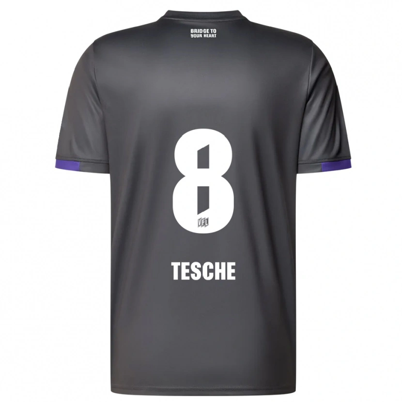 Danxen Dámské Robert Tesche #8 Šedá Fialová Daleko Hráčské Dresy 2025/26 Dres