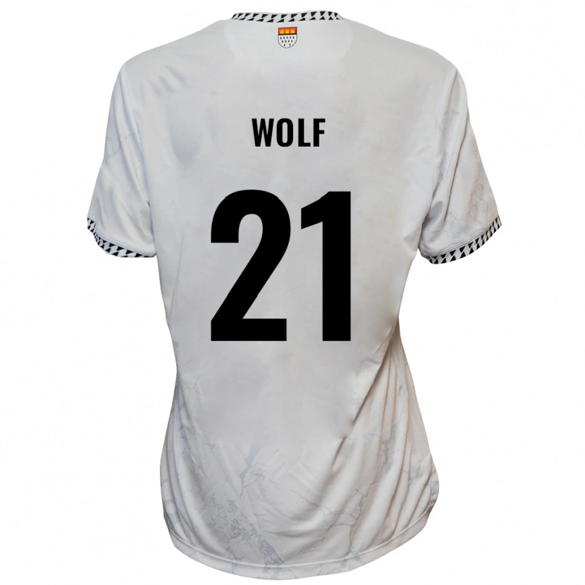 Danxen Dámské Lucas Wolf #21 Bílá Černá Daleko Hráčské Dresy 2025/26 Dres