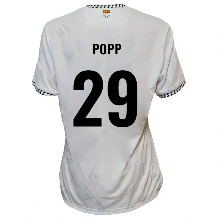 Danxen Dámské Leander Popp #29 Bílá Černá Daleko Hráčské Dresy 2025/26 Dres