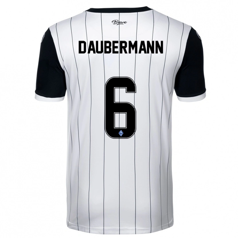 Danxen Dámské Jonas Daubermann #6 Bílá Černá Daleko Hráčské Dresy 2025/26 Dres