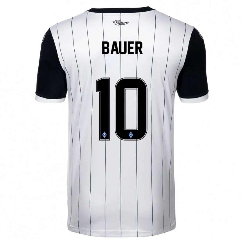 Danxen Dámské Milo Bauer #10 Bílá Černá Daleko Hráčské Dresy 2025/26 Dres