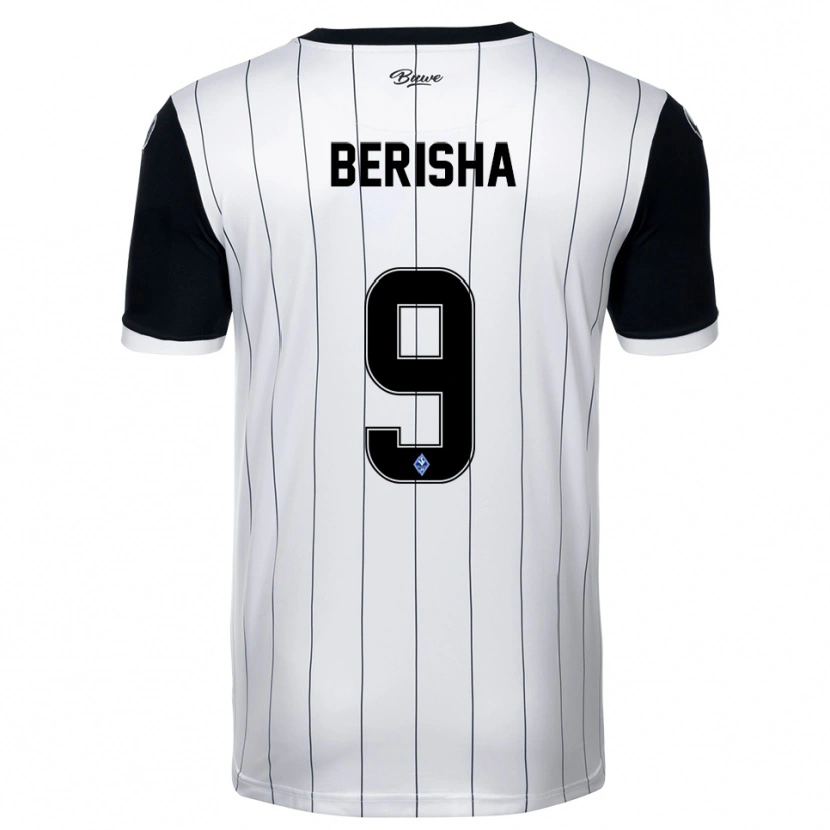 Danxen Dámské Leotrim Berisha #9 Bílá Černá Daleko Hráčské Dresy 2025/26 Dres