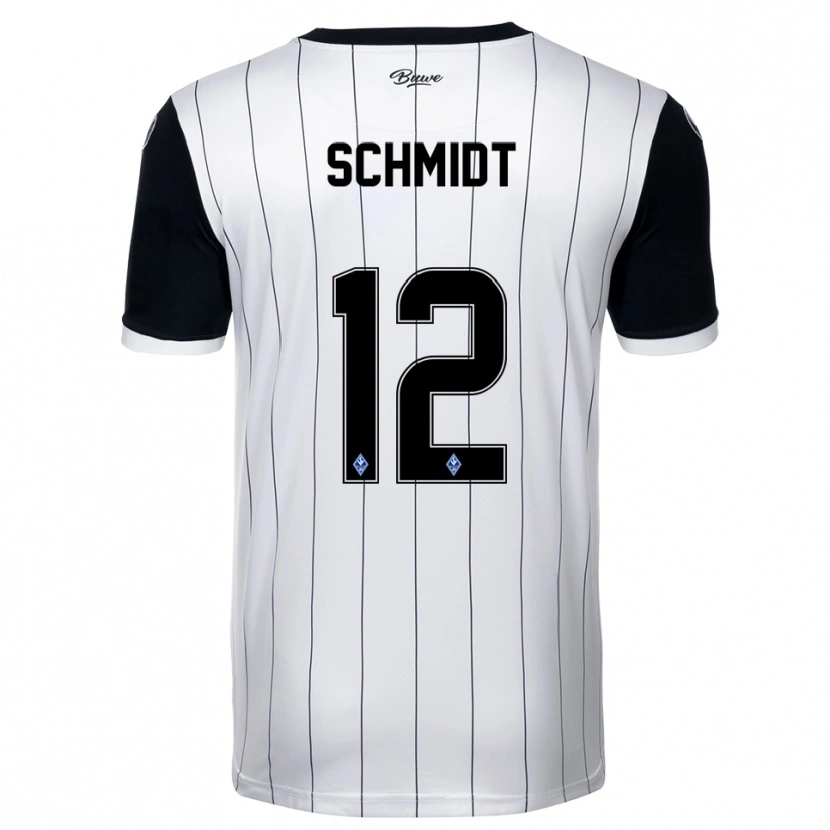 Danxen Dámské Niclas Schmidt #12 Bílá Černá Daleko Hráčské Dresy 2025/26 Dres