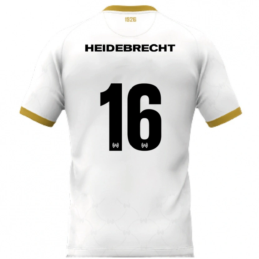Danxen Dámské Elias Heidebrecht #16 Bílá Zlatá Daleko Hráčské Dresy 2025/26 Dres