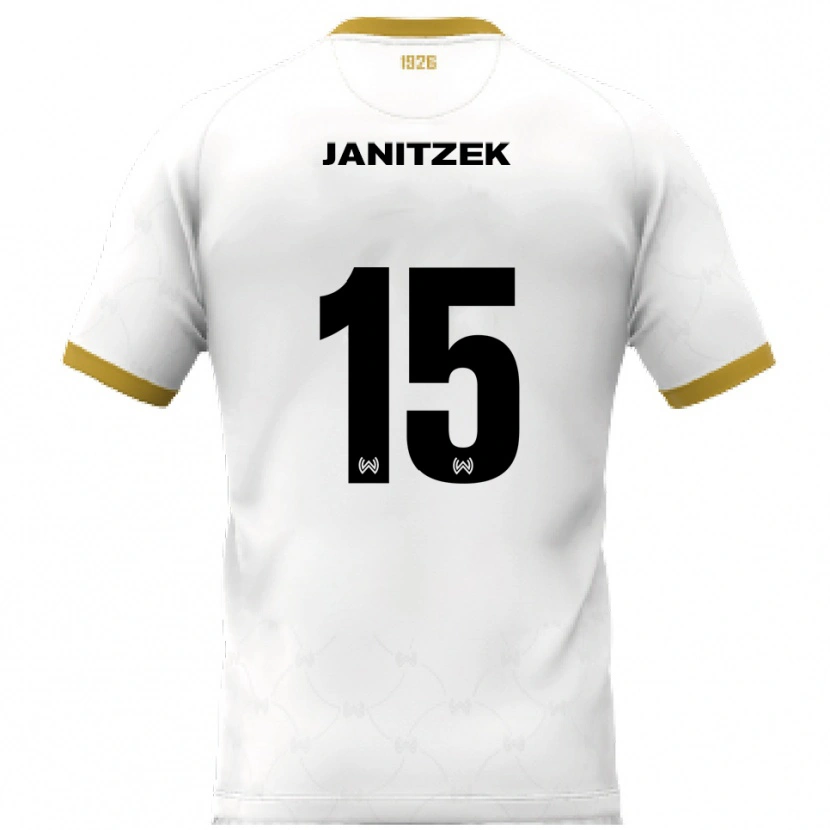 Danxen Dámské Justin Janitzek #15 Bílá Zlatá Daleko Hráčské Dresy 2025/26 Dres