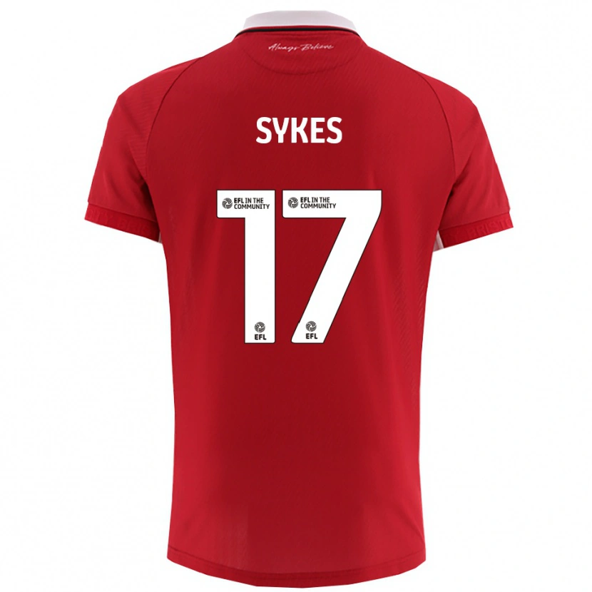 Danxen Dětské Mark Sykes #17 Červená Bílá Domů Hráčské Dresy 2025/26 Dres