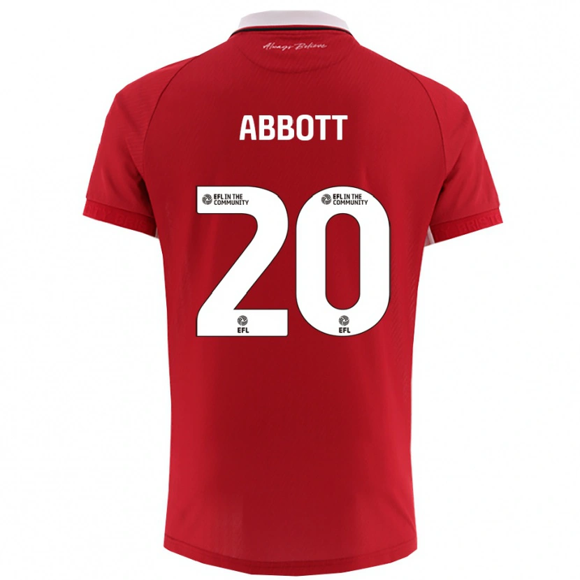 Danxen Dětské Isaac Abbott #20 Červená Bílá Domů Hráčské Dresy 2025/26 Dres