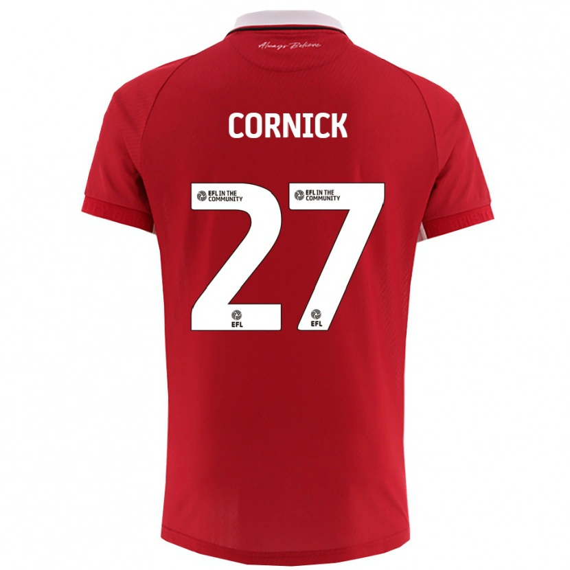 Danxen Dětské Harry Cornick #27 Červená Bílá Domů Hráčské Dresy 2025/26 Dres