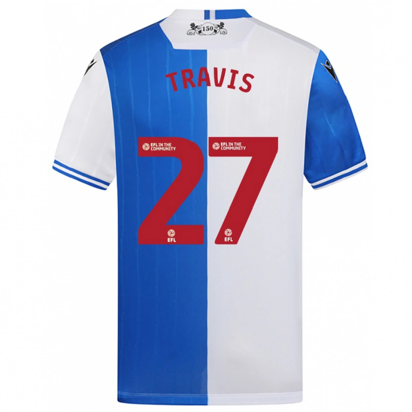 Danxen Dětské Lewis Travis #27 Modrá Bílá Domů Hráčské Dresy 2025/26 Dres