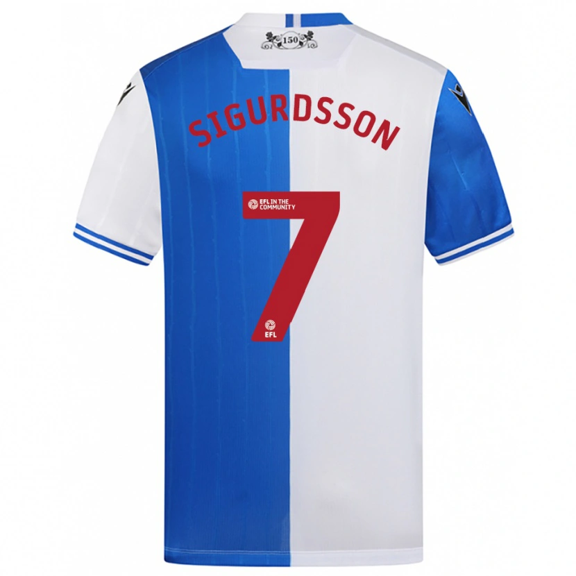 Danxen Dětské Arnór Sigurdsson #7 Modrá Bílá Domů Hráčské Dresy 2025/26 Dres