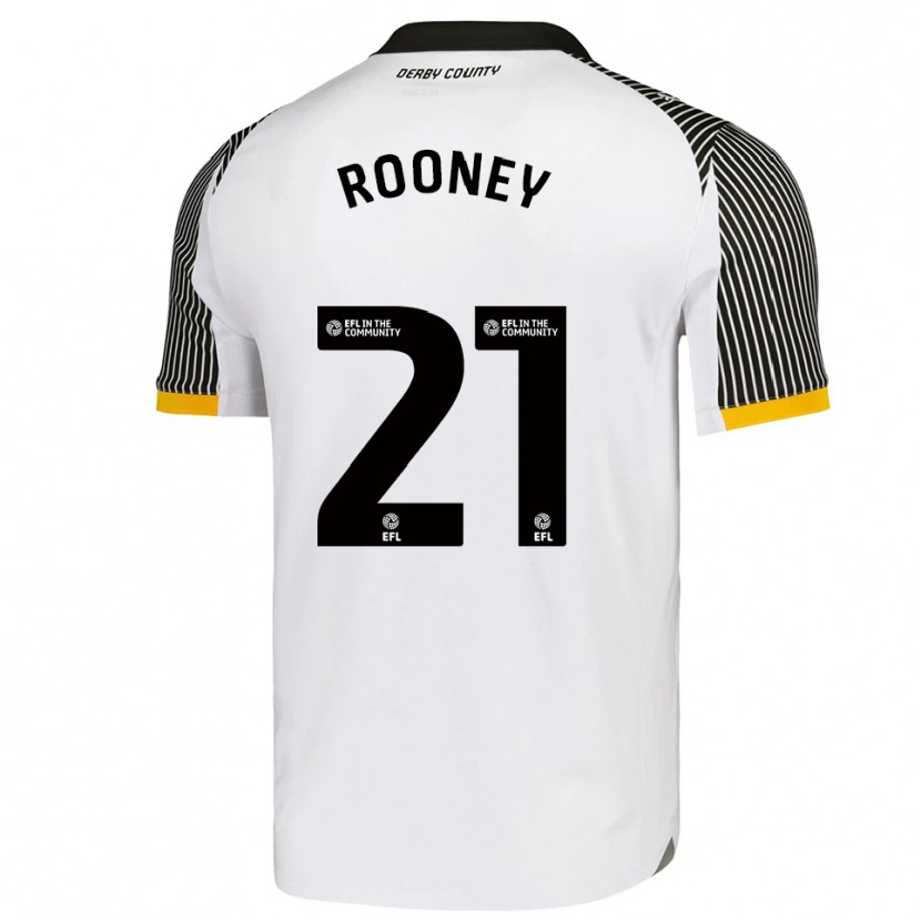 Danxen Dětské Jake Rooney #21 Bílá Černá Domů Hráčské Dresy 2025/26 Dres