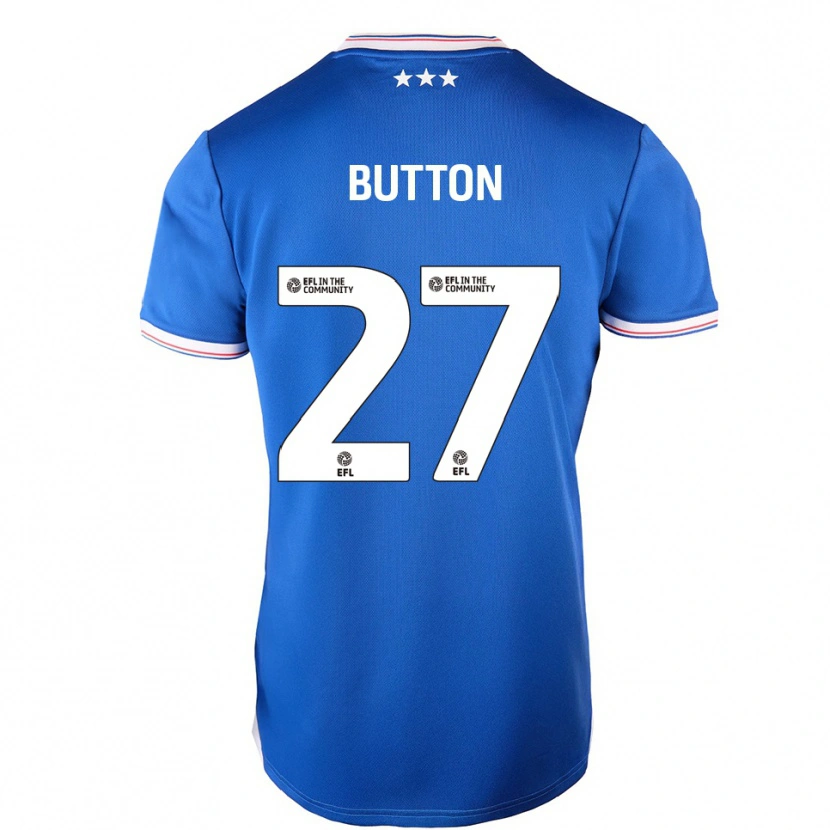 Danxen Dětské David Button #27 Modrá Bílá Domů Hráčské Dresy 2025/26 Dres