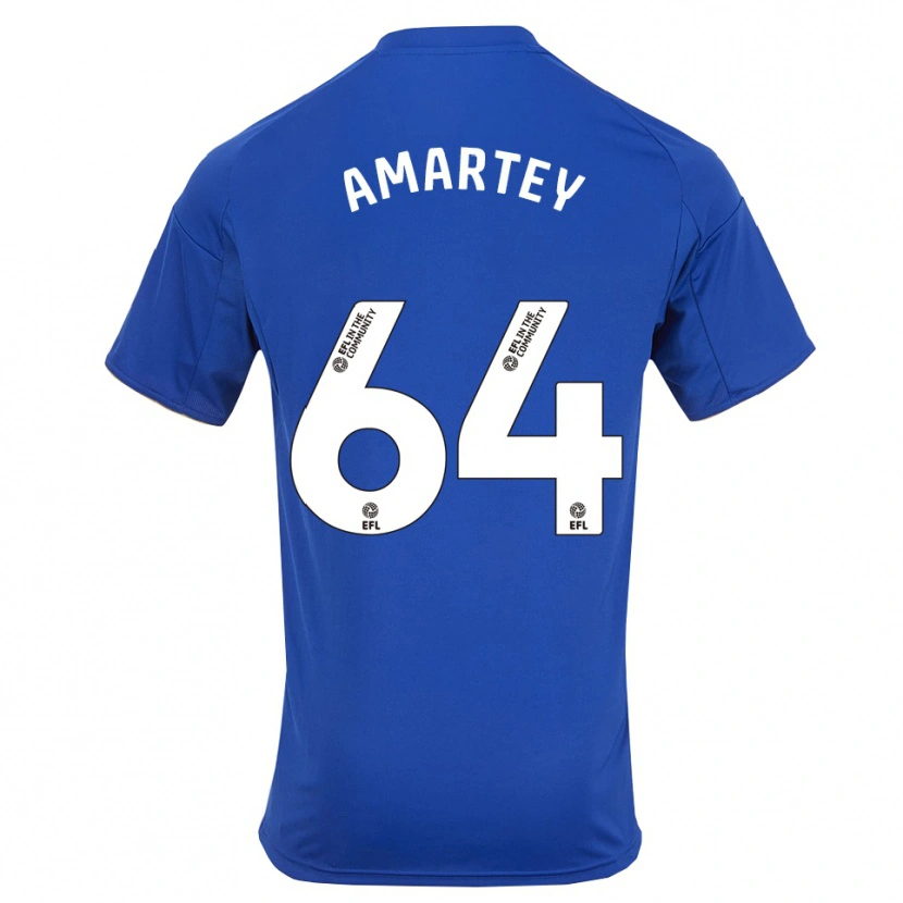 Danxen Dětské Bobby Amartey #64 Modrá Zlatá Domů Hráčské Dresy 2025/26 Dres