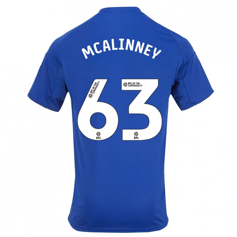 Danxen Dětské Liam Mcalinney #63 Modrá Zlatá Domů Hráčské Dresy 2025/26 Dres