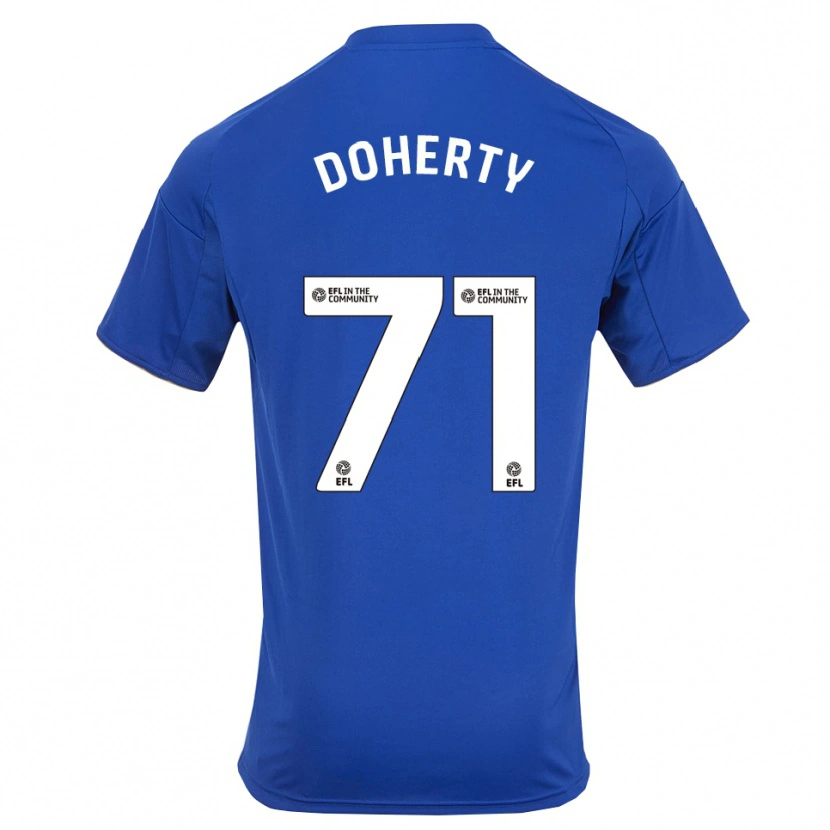 Danxen Dětské Arlo Doherty #71 Modrá Zlatá Domů Hráčské Dresy 2025/26 Dres