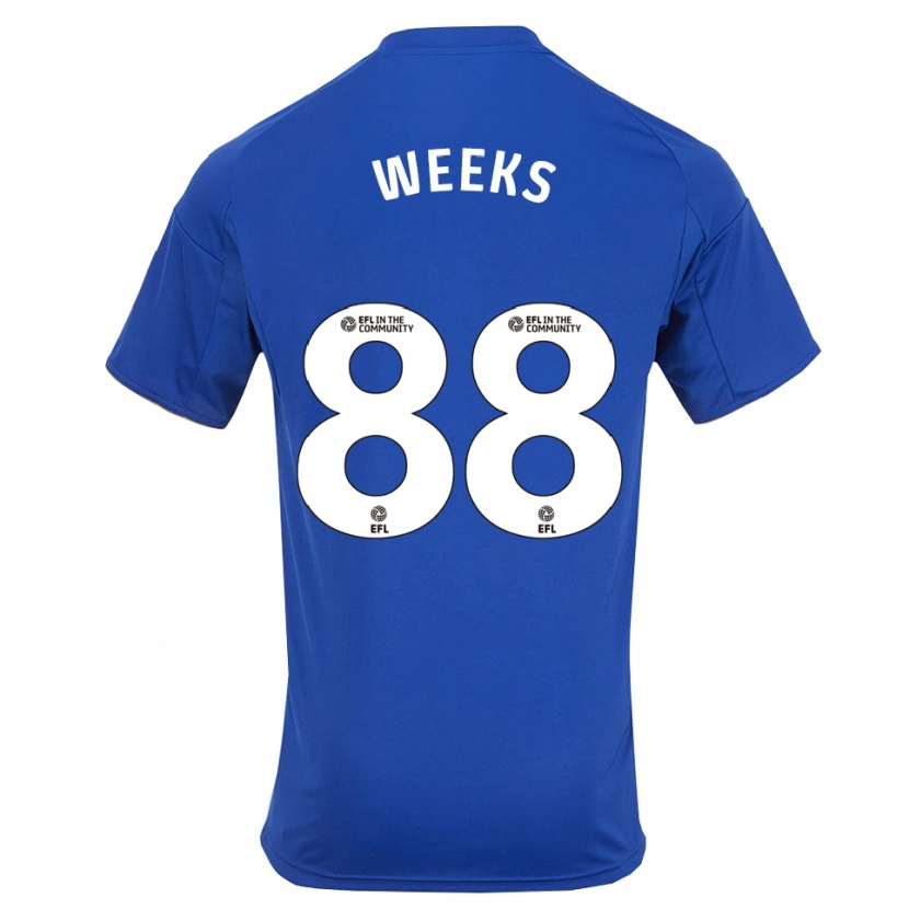 Danxen Dětské Tyler Weeks #88 Modrá Zlatá Domů Hráčské Dresy 2025/26 Dres