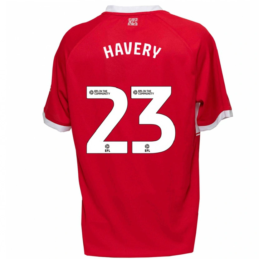 Danxen Dětské Nicole Havery #23 Červená Bílá Domů Hráčské Dresy 2025/26 Dres