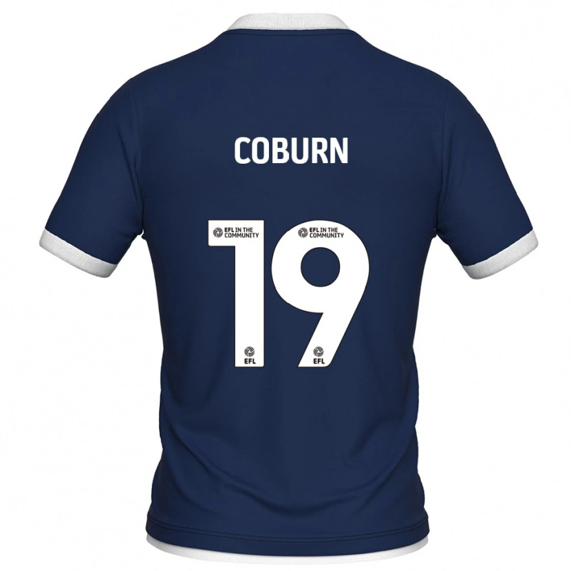 Danxen Dětské Josh Coburn #19 Tmavě Modrá Bílá Domů Hráčské Dresy 2025/26 Dres