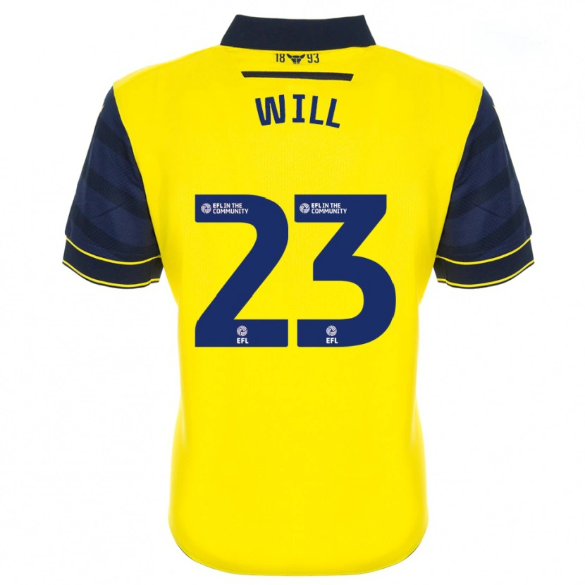 Danxen Dětské Merrick Will #23 Žlutá Tmavě Modrá Domů Hráčské Dresy 2025/26 Dres