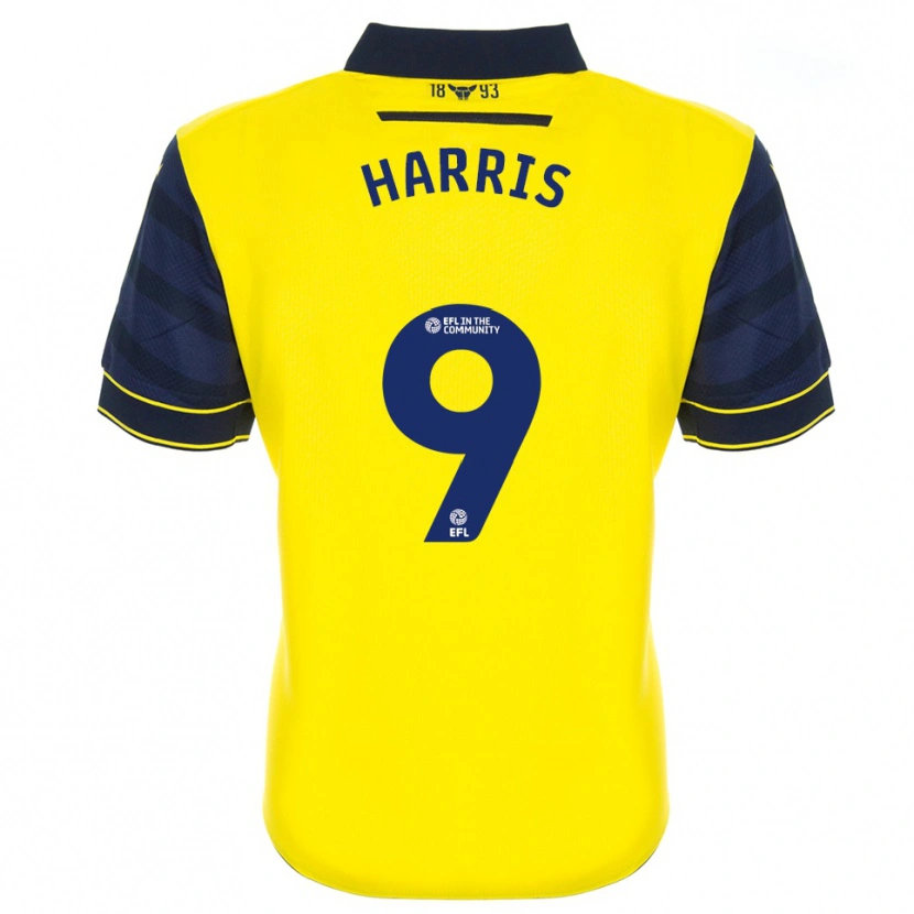 Danxen Dětské Mark Harris #9 Žlutá Tmavě Modrá Domů Hráčské Dresy 2025/26 Dres