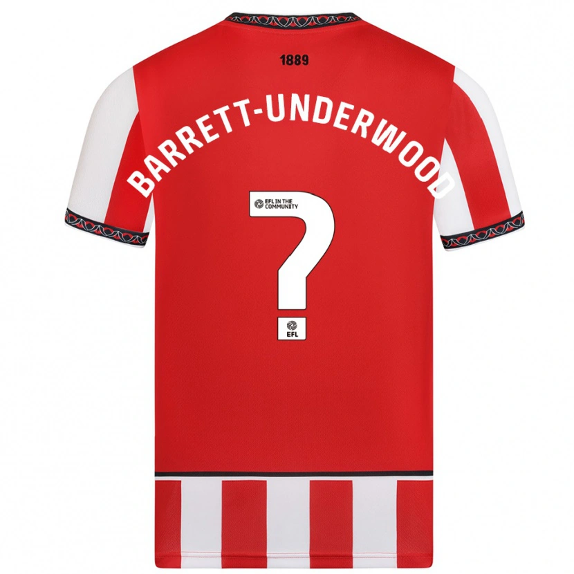 Danxen Dětské Keehan Barret-Underwood #0 Červená Bílá Domů Hráčské Dresy 2025/26 Dres