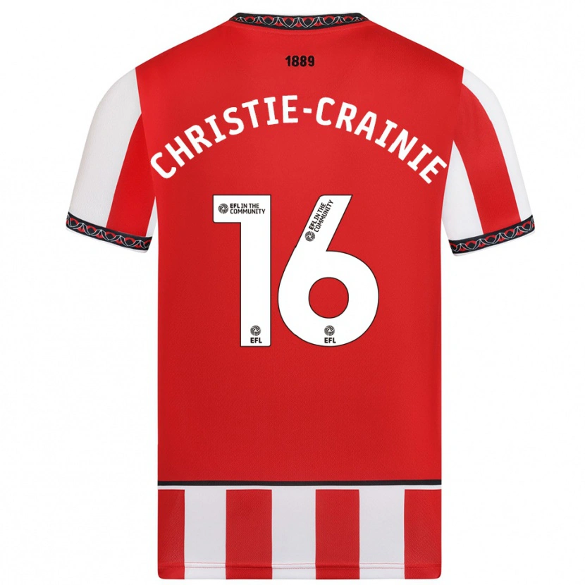 Danxen Dětské Archie Christie-Crainie #16 Červená Bílá Domů Hráčské Dresy 2025/26 Dres