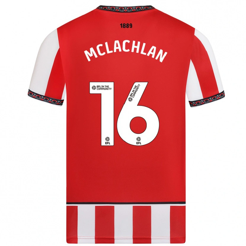Danxen Dětské Riley Mclachlan #16 Červená Bílá Domů Hráčské Dresy 2025/26 Dres