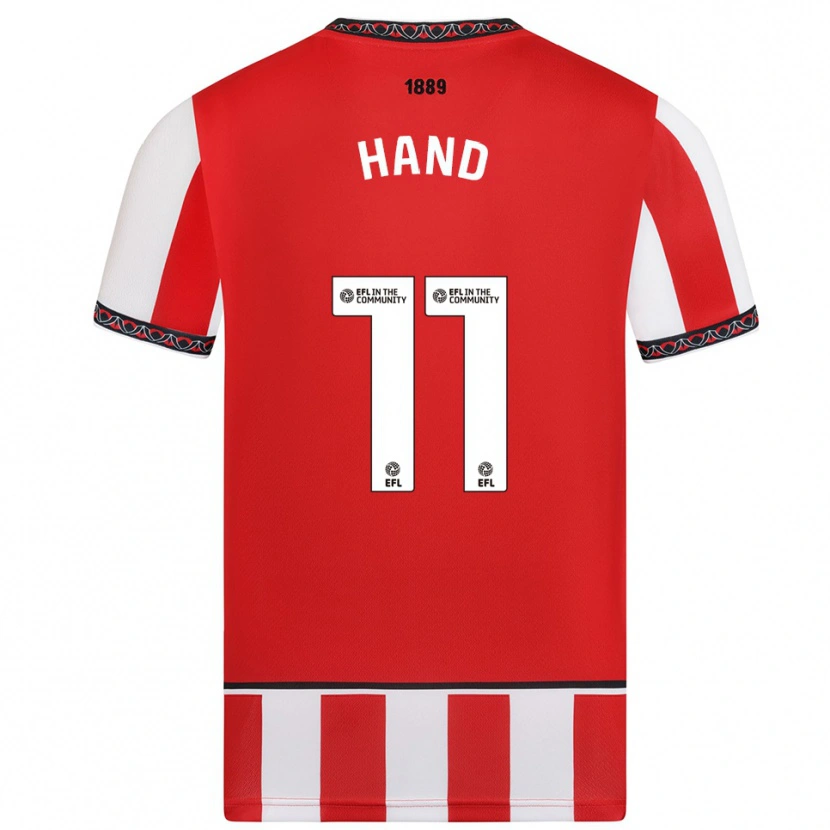 Danxen Dětské Jacqui Hand #11 Červená Bílá Domů Hráčské Dresy 2025/26 Dres