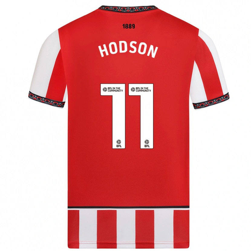 Danxen Dětské Ashley Hodson #11 Červená Bílá Domů Hráčské Dresy 2025/26 Dres