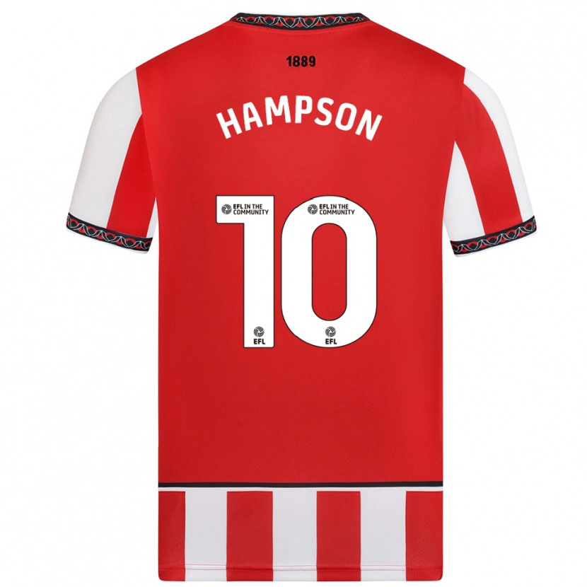 Danxen Dětské Owen Hampson #10 Červená Bílá Domů Hráčské Dresy 2025/26 Dres